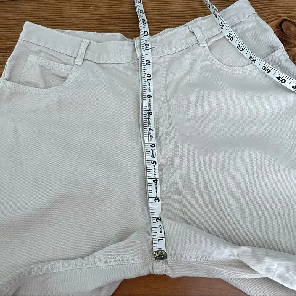 Vintage Oscar de la Renta High Waist Shorts Denim Tan